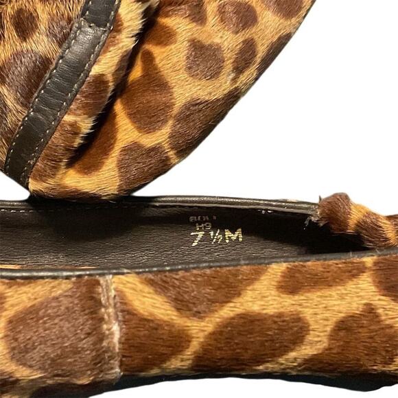 Donald J Pliner Women's Giraffe Print Ballet Flats Size 7.5 Brown - Picture 9 of 9